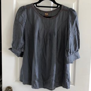Boutique gray silk blouse